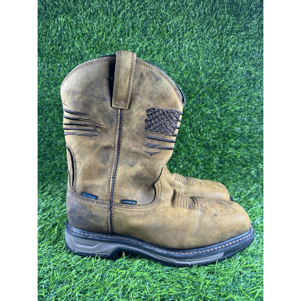 Ariat Mens 10.5 D WorkHog XT Patriot Waterproof Carbon Toe Work Boot 10036002